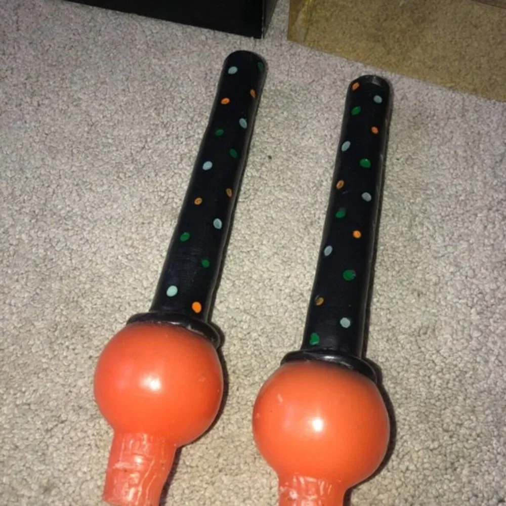 Tag Vintage 2001 Halloween Taper Candle‎ Set Pumpkins